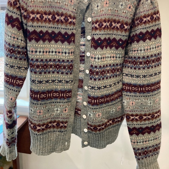 Vintage Ralph Lauren Wool Fair Isle Cardigan / M - Picture 2 of 4